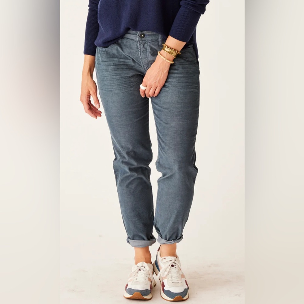 Carve Designs Carson Cord—raw hem-slate color